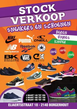 stockverkoop schoenen en sneakers