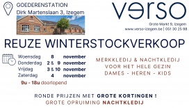 Winterstockverkoop merk-&nachtkledij VERSO