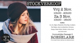Stockverkoop Merkkledij op 02 & 03 November te Roeselare