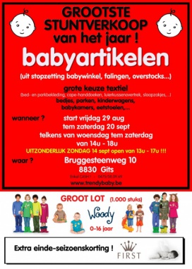 Grote stockverkoop baby artikelen