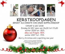 KERSTKOOPDAGEN  TOT - 70 %     EXCLUSIEVE DAMESMODE  EN ZWANGERSCHAPSKLEDIJ  BIJ   PAPILLON IEPER