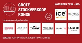 Stockverkoop horloges en juwelen