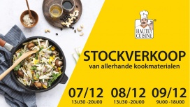 Stockverkoop kookmaterialen Haute Cuisine