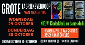 Necotex fabrieksverkoop Destelbergen 29 en 30 oktober