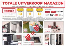 Stockverkoop huishoudartikelen en decoratiemateriaal