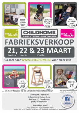 Fabrieksverkoop baby- en kinderkamers, kinderstoelen, buggy's, autostoelen, reisbedjes en textiel