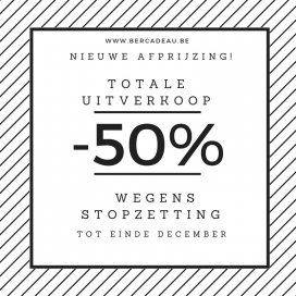 LAATSTE AFPRIJZING Nu -60%! TOTALE UITVERKOOP bij Bercadeau.be