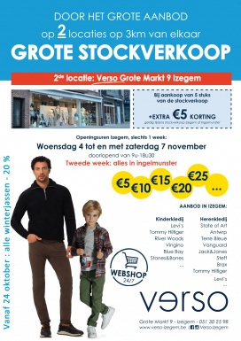 GEANNULEERD -- Verso Stockverkoop op 2 locaties