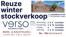 Reuze winterstockverkoop merk-&nachtkledij VERSO