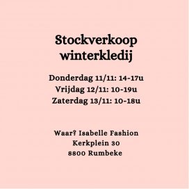 Stockverkoop winterkledij Isabelle Fashion