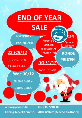 End Of Year Sale! Ronde Prijzen - kortingen van 20% tot meer dan 70%