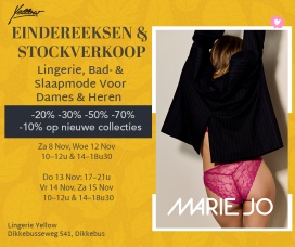 Verkoop van stock en eindereeksen lingerie, slaap- en badmode voor dames, heren en kinderen