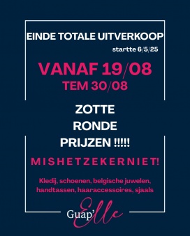 Guap 'Elle zotte ronde prijzen in de 2 laatste weken uitverkoop