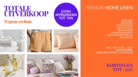 Totale uitverkoop bij Passion Home Linen