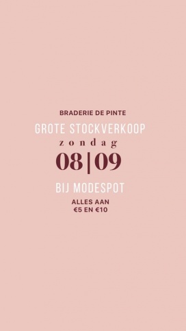 Stockverkoop Modespot