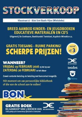 Stockverkoop kinder- en jeubdboeken, educatieve materialen en cd's