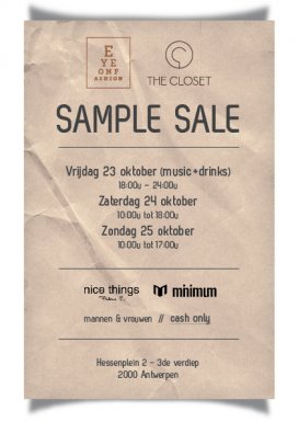 Sample sale van Eye On Fashion & The Closet agencies