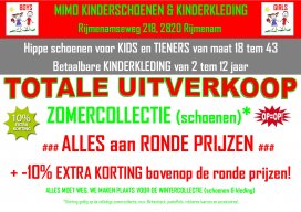 Totale uitverkoop zomercollectie (kinderschoenen)