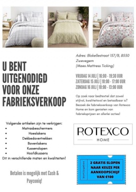 Rotexco Home bedtextiel fabrieksverkoop