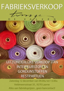 Fabrieksverkoop Interieurstoffen / gordijnen / meubelstoffen / textiel 