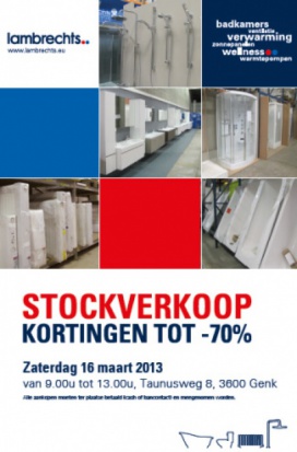 Stockverkoop Lambrechts (badkamermeubelen, enz)