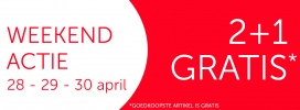 GROTE 2+1 ACTIE : ENKEL GELDIG DIT WEEKEND (Harelbeke)