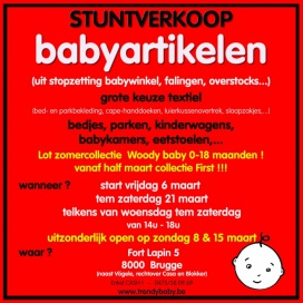 Stuntverkoop babyartikelen