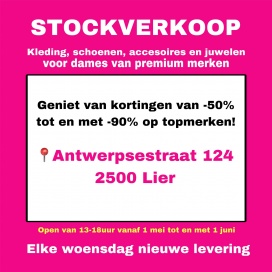 Jenavi stockverkoop kleding, schoenen, accessoires, juwelen voor dames van premium merken!