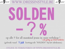 7 FOR ALL MANKIND SOLDEN VANAF 1 JULI 2014 BIJ WWW.DRESSINSTYLE.BE