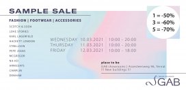 GAB winter 2021 sample sale