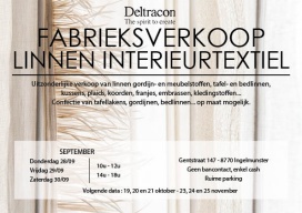 Fabrieksverkoop Linnen Interieurtextiel (September 2017)