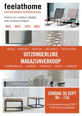 Magazijnverkoop design meubelen en decoratie