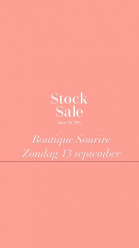 Boutique Sourire stockverkoop