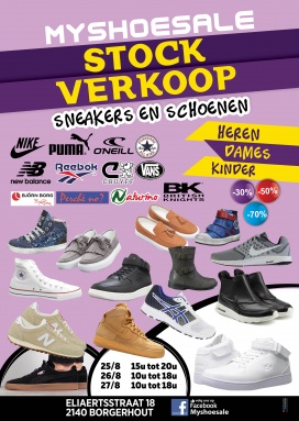 stockverkoop schoenen en sneakers