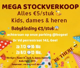 Mega Stockverkoop baby’s, kids en dames