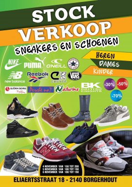 Stockverkoop sneakers en casual schoenen