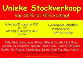 Stockverkoop huishoud- en verzorgingsproducten