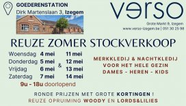 Reuze zomerstockverkoop merk- & nachtkledij VERSO