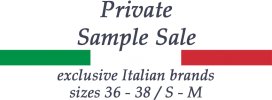 sample sale nieuwe collectie Italiaanse damesmode