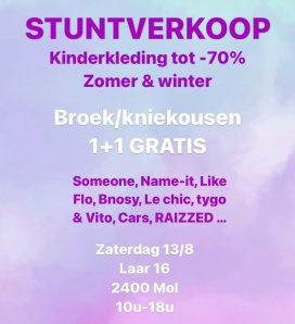 Stockverkoop kinderkleding Jullelieke