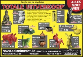 Totale uitverkoop Asianimport.be