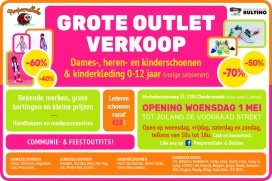 Stockverkoop schoenen, kinderkleding (0-12j) en babyartikelen