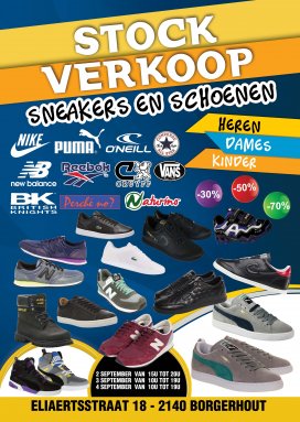 stockverkoop schoenen en sneakers