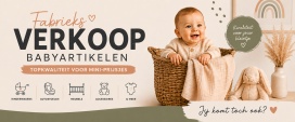 Grote fabrieksverkoop babyartikelen