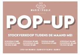 Pop-up stockverkoop Marie Paule Lingerie