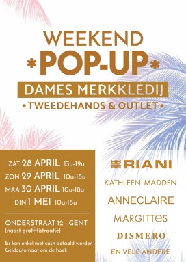 * WEEKEND POP-UP * dames merkkledij