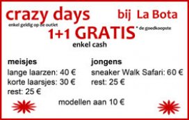 Actie 1+1 is verlengd 