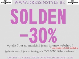 SOLDEN 30% korting op alle 7 for all mankind jeans !!!