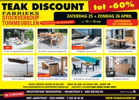 Tuinmeubelen te Mechelen: rechtstreeks van groothandel nu uitzonderlijk toegankelijk voor particulieren 25 & 26 april !