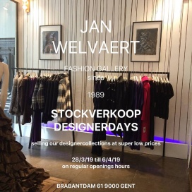 Jan Welvaert fashion gallery designerdays stockverkoop